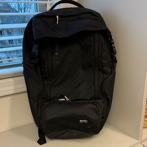 Solo New York Black Travel Backpack